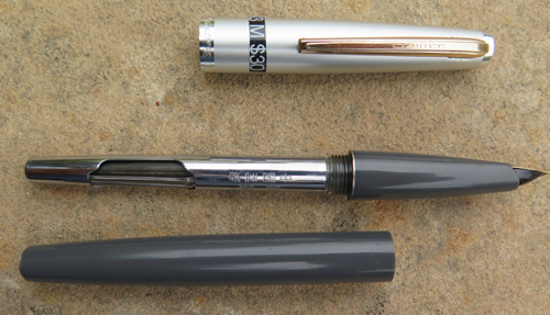 HERO FOUNTAIN PEN WITH INLAY WORK ON SHELL